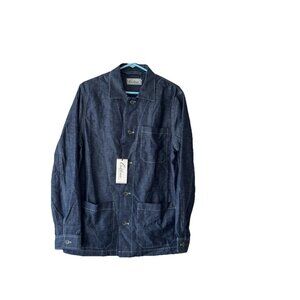 California Shirt Co. Mid Blue Long Sleeve Woven Button Shirt Cotton M NWT